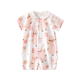 Infant Girls Printed Cotton Rompers