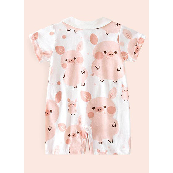 Infant Girls Printed Cotton Rompers