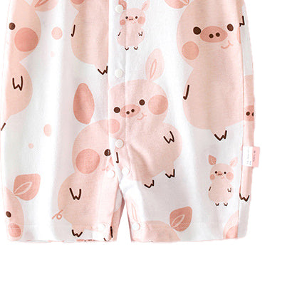 Infant Girls Printed Cotton Rompers