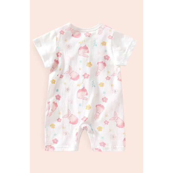 Infant Girls Printed Cotton Rompers