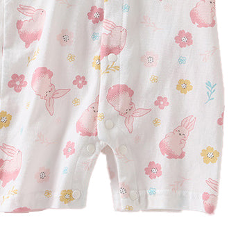 Infant Girls Printed Cotton Rompers
