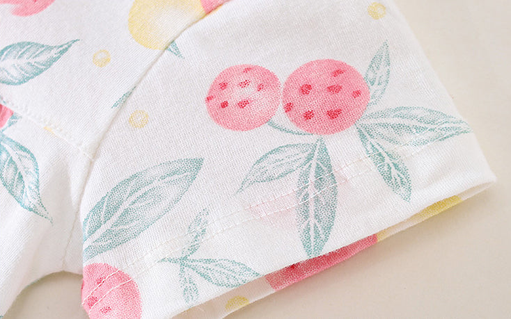 Infant Girls Printed Cotton Rompers