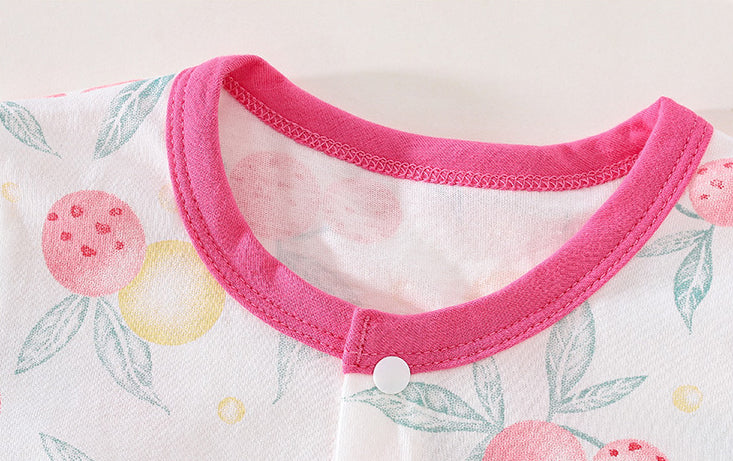 Infant Girls Printed Cotton Rompers