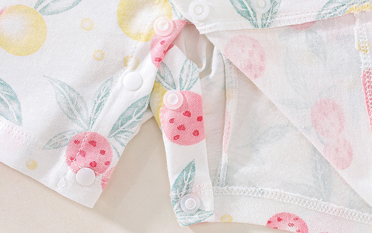 Infant Girls Printed Cotton Rompers