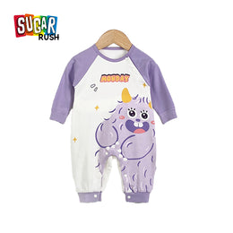 Infant Girls Printed Cotton Rompers