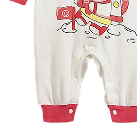 Infants Girls Pink Printed Cotton Rompers
