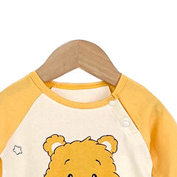 infants Boys Yellow Graphic Printed Cotton Rompers