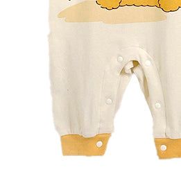 infants Boys Yellow Graphic Printed Cotton Rompers