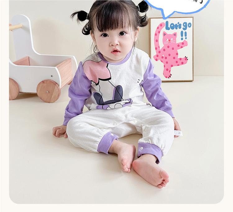Infants Girls Printed Cotton Rompers