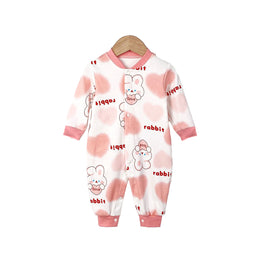 Infant Girls Conversational Printed Cotton Romper