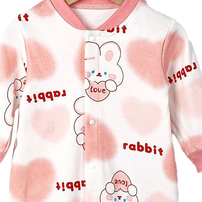 Infant Girls Conversational Printed Cotton Romper