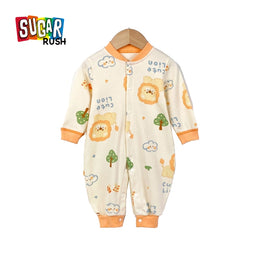 Infants Boys Conversational Printed Cotton Romper