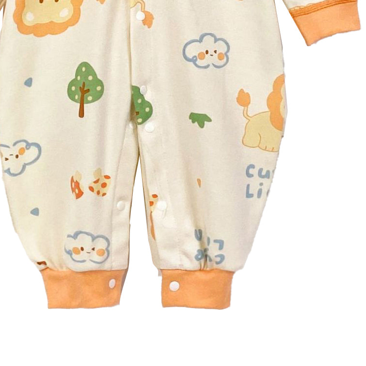 Infants Boys Conversational Printed Cotton Romper