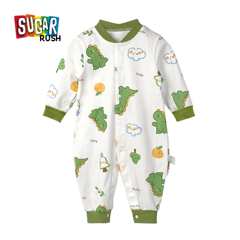 Infant Boys Printed Cotton Romper