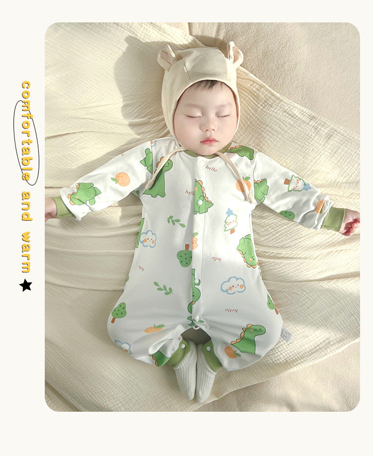 Infant Boys Printed Cotton Romper
