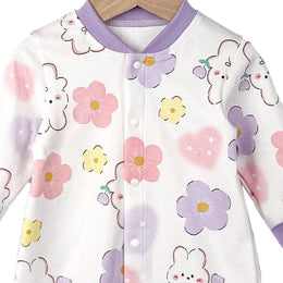 Infant Girls Printed Cotton Romper