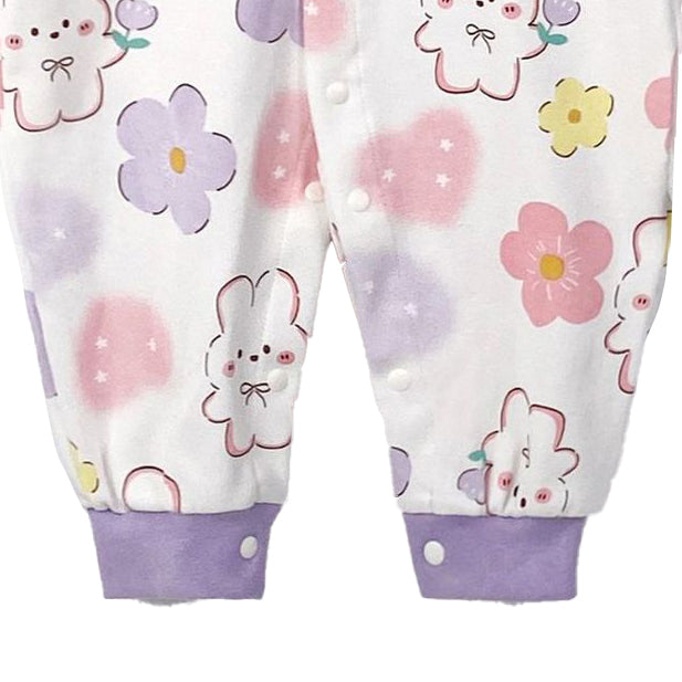 Infant Girls Printed Cotton Romper