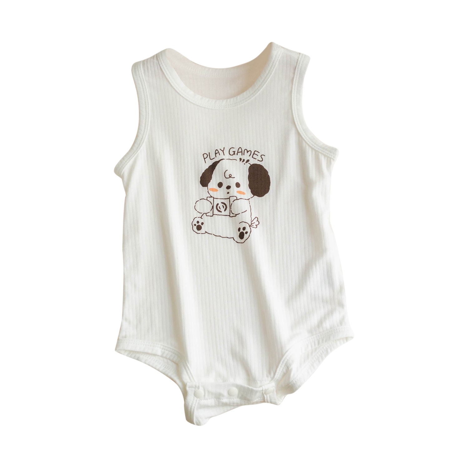 White Infants Boys Printed Cotton Bodysuit