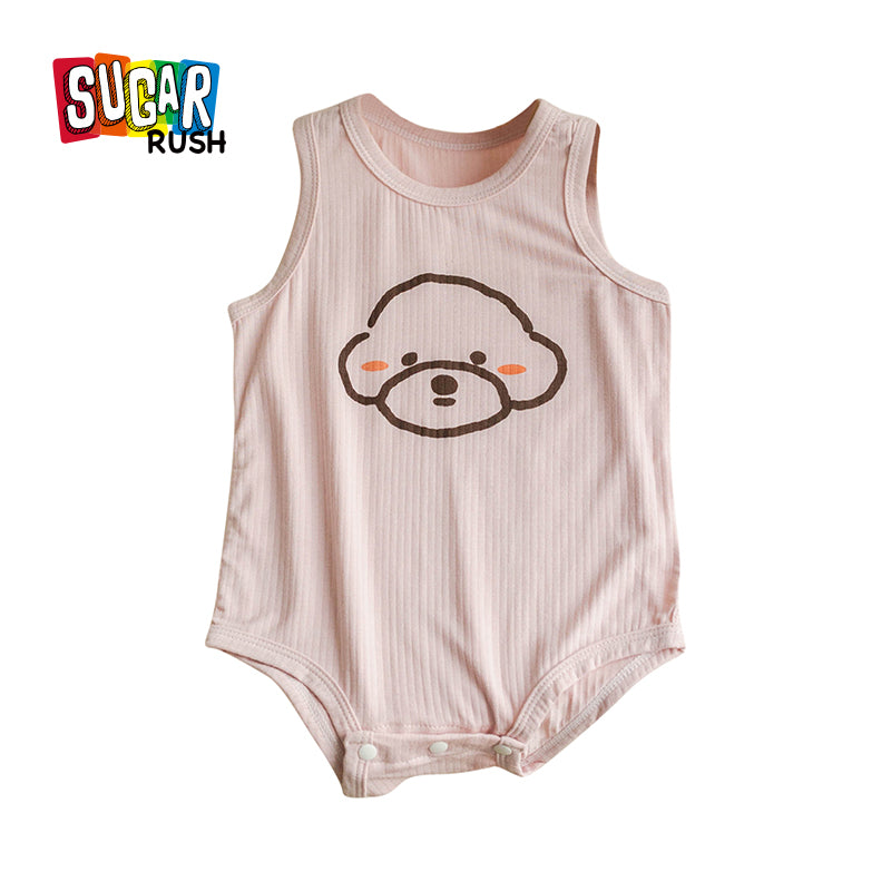 Pink Infant Girls Printed Cotton Bodysuit
