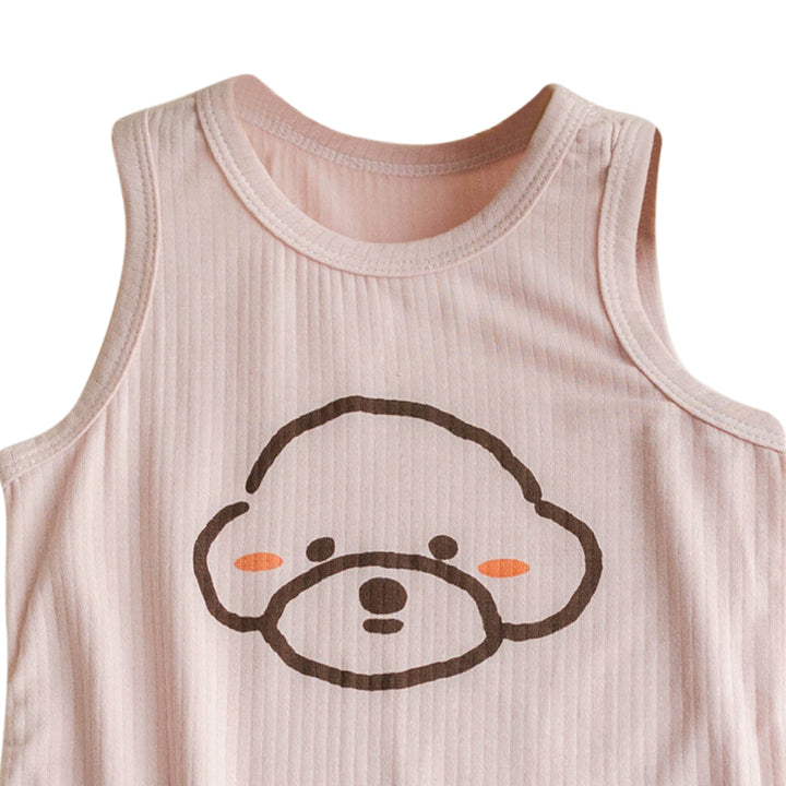 Pink Infant Girls Printed Cotton Bodysuit