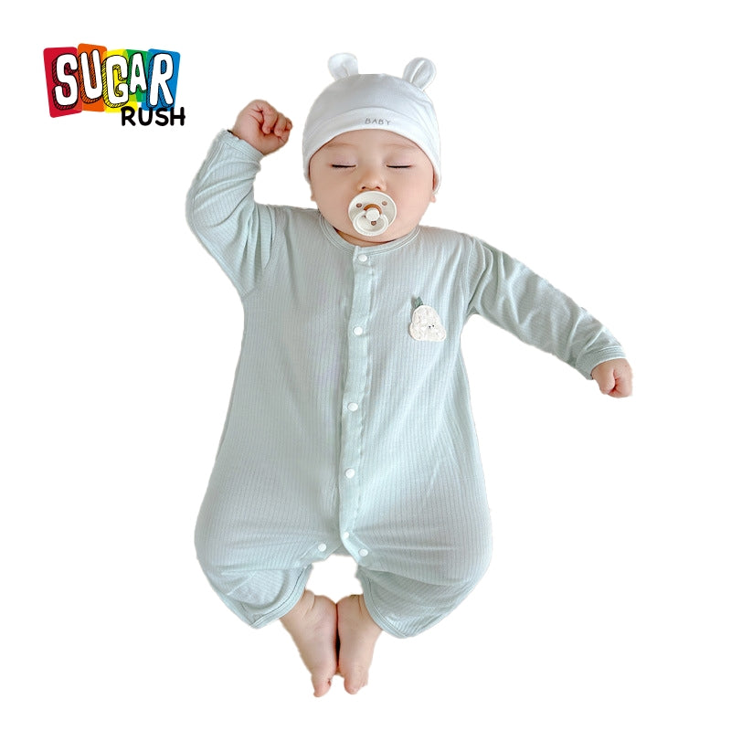 Boys Graphic Printed Round Neck Cotton Rompers