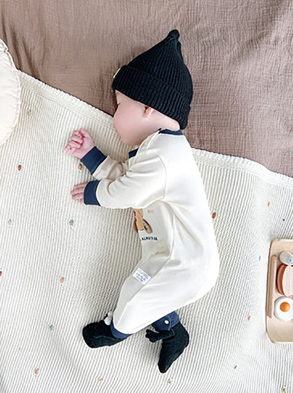 Infant Boys Printed Cotton Rompers