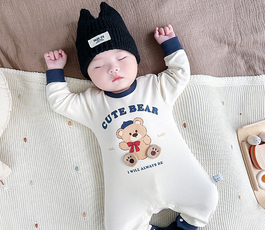 Infant Boys Printed Cotton Rompers