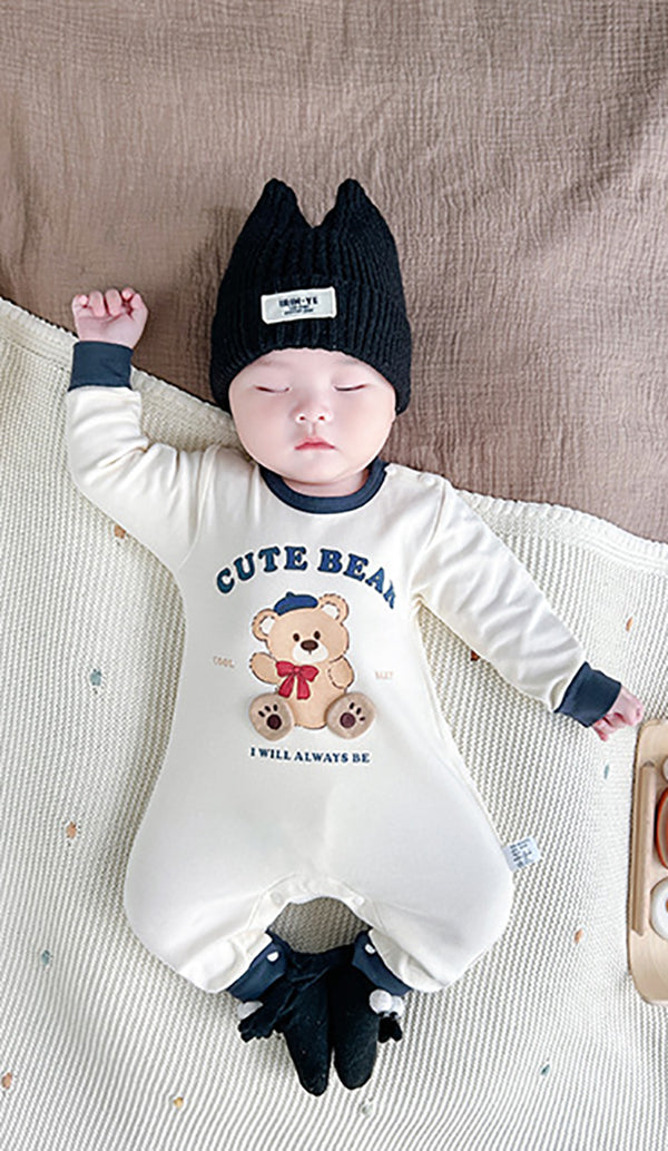 Infant Boys Printed Cotton Rompers