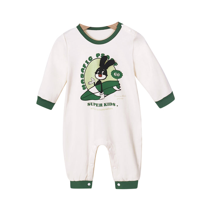 Infants Boys Printed Cotton Rompers