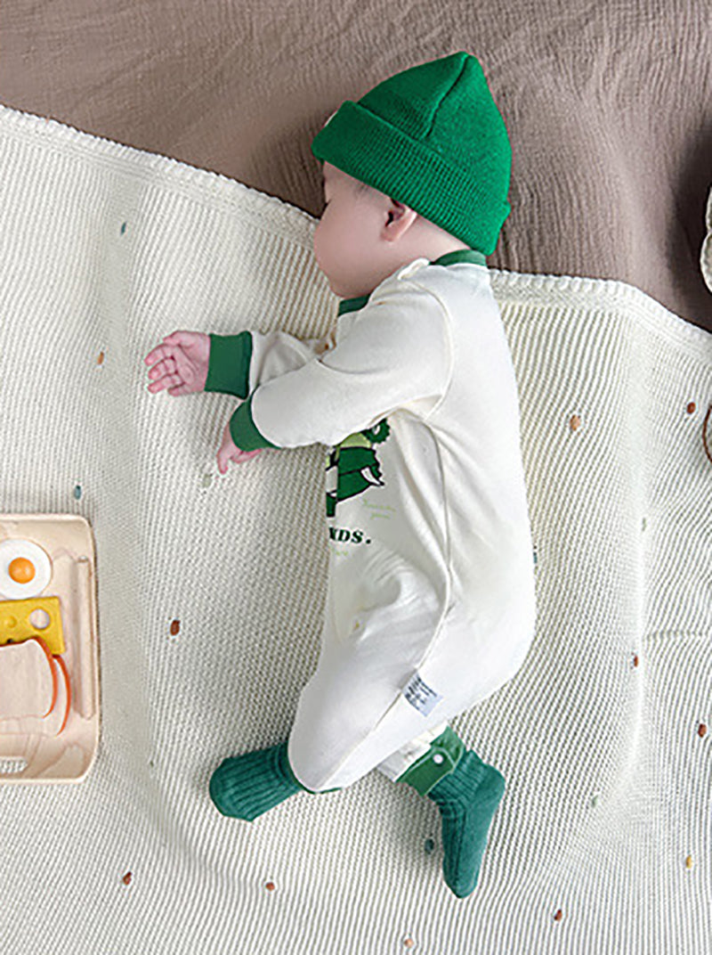 Infants Boys Printed Cotton Rompers