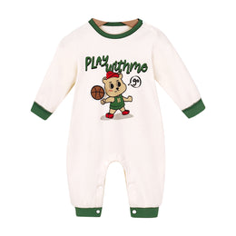 Infant Boys Printed Cotton Rompers