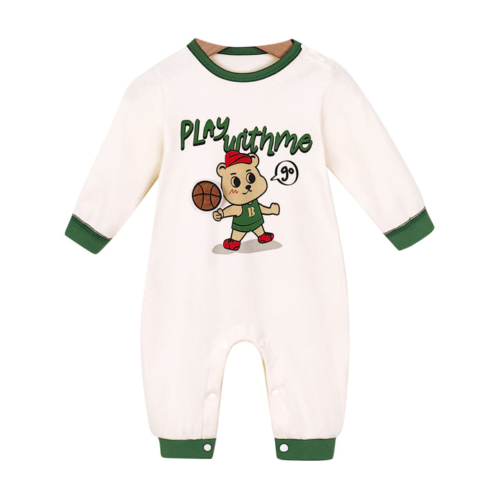 Infant Boys Printed Cotton Rompers