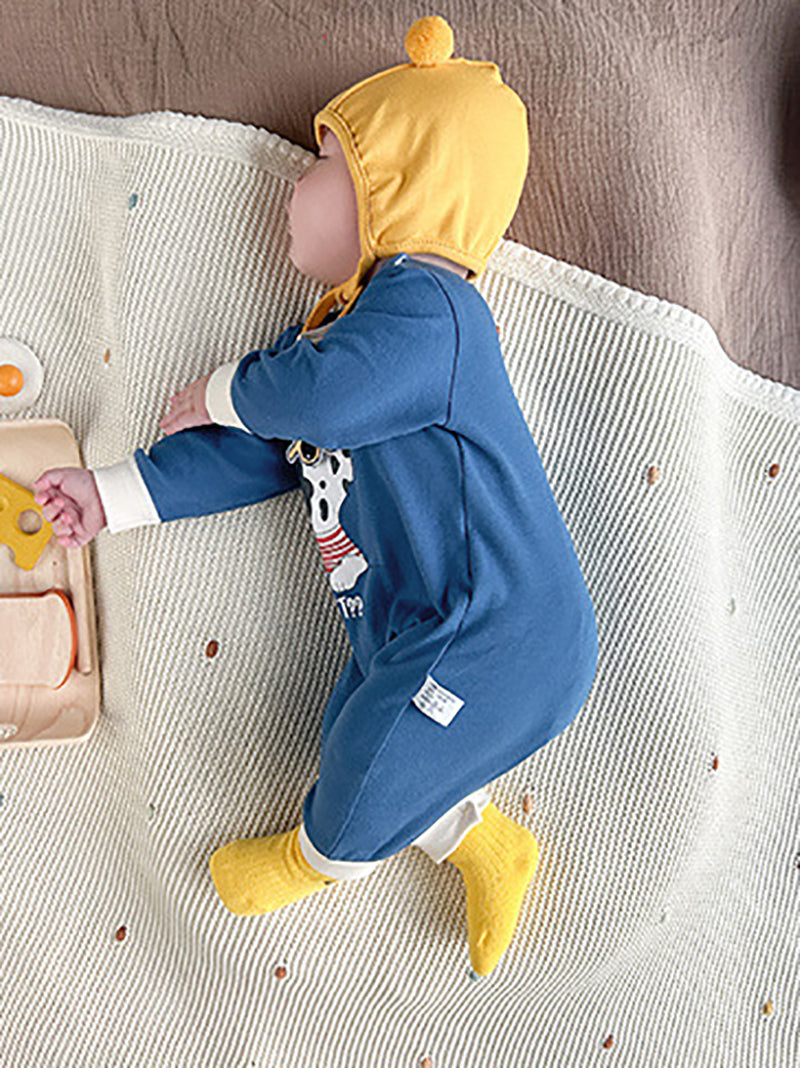 Boys Graphic Printed Cotton Rompers