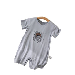 Boys Graphic Printed Round Neck Cotton Rompers