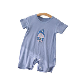 Boys Graphic Printed Round Neck Cotton Rompers