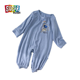 Boys Graphic Printed Round Neck Cotton Rompers