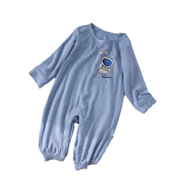 Boys Graphic Printed Round Neck Cotton Rompers