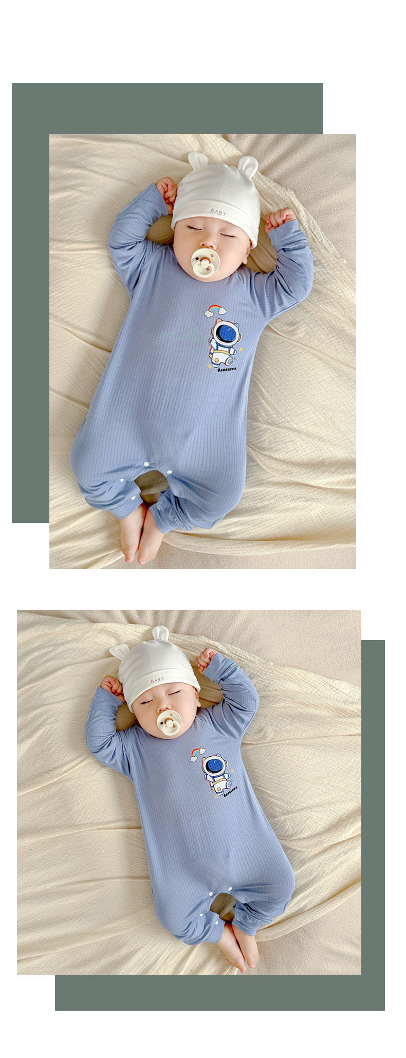 Boys Graphic Printed Round Neck Cotton Rompers