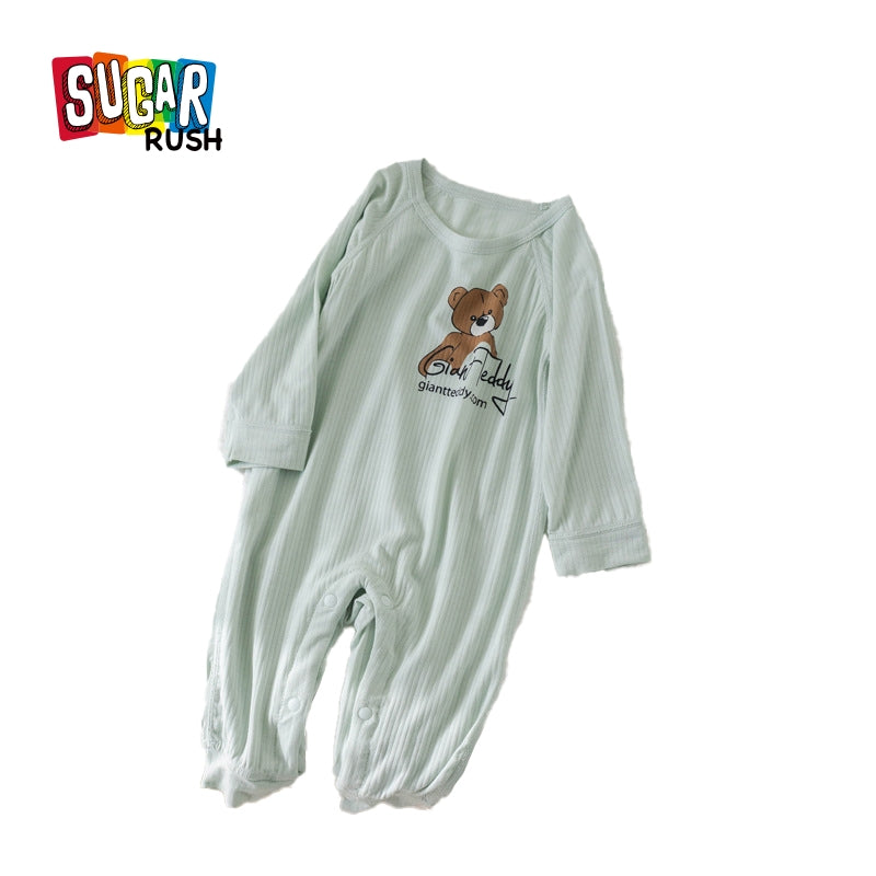 Boys Graphic Printed Round Neck Cotton Rompers
