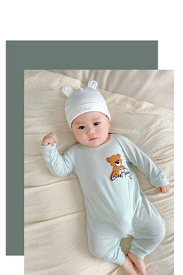 Boys Graphic Printed Round Neck Cotton Rompers