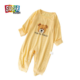 Boys Graphic Printed Round Neck Cotton Rompers