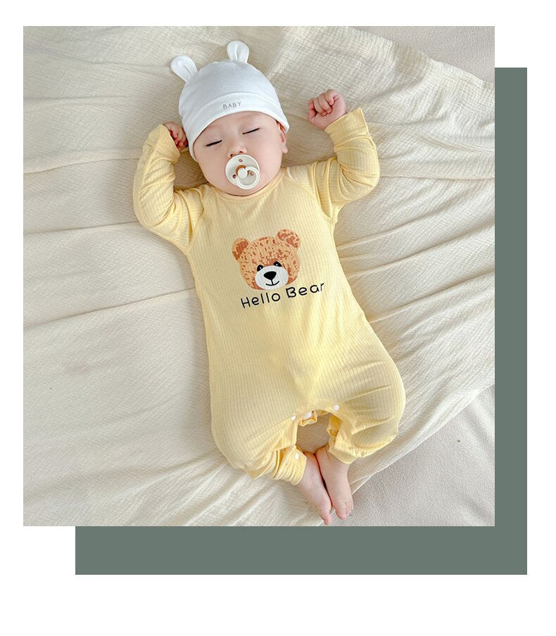 Boys Graphic Printed Round Neck Cotton Rompers