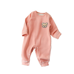 Infant Girls Pink Cotton Romper