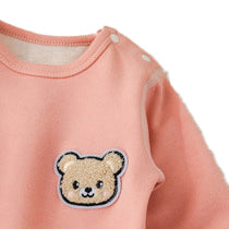 Infant Girls Pink Cotton Romper