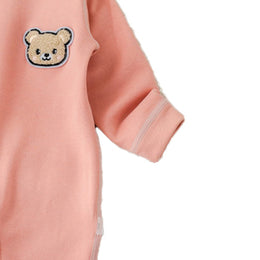 Infant Girls Pink Cotton Romper