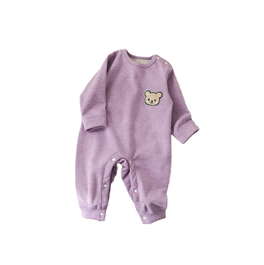 Infant Girls Purple Cotton Romper