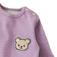 Infant Girls Purple Cotton Romper