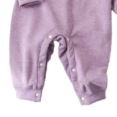 Infant Girls Purple Cotton Romper