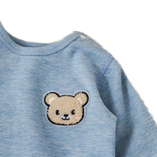 Infant Boys Blue Cotton Romper