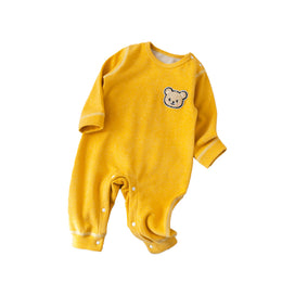 Infant Boys Yellow Cotton Romper